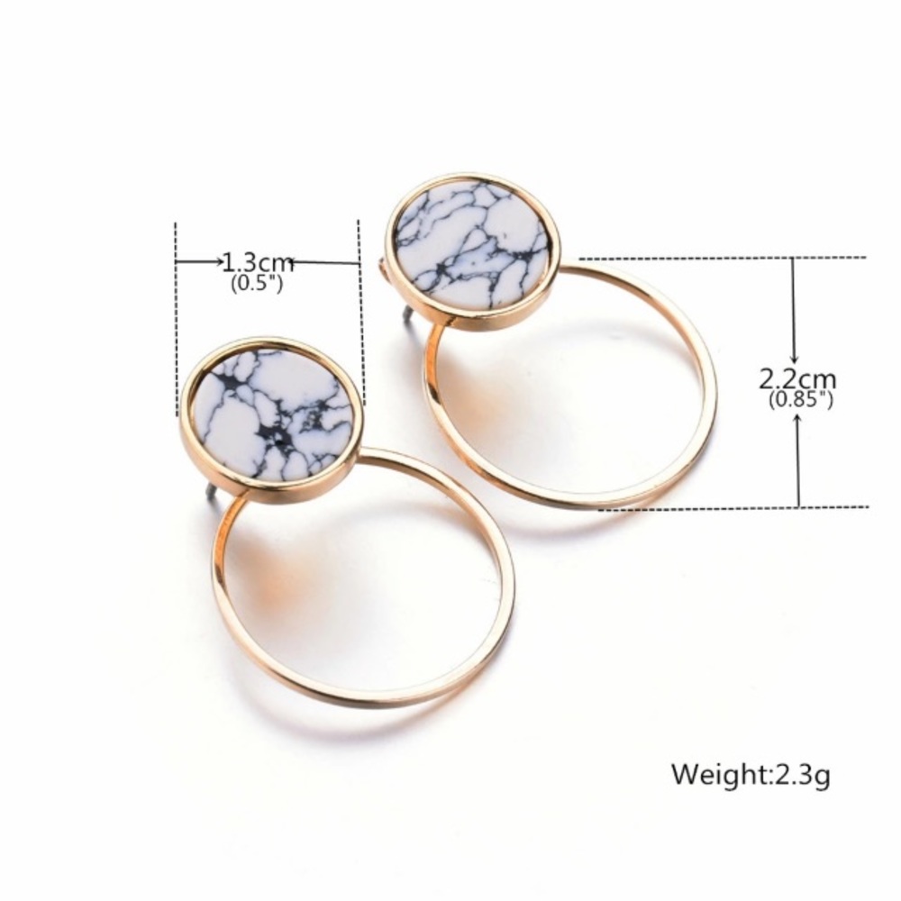 NEW!💙💎💛MODERN MINIMALIST MARBLED CIRCLES!💛💎💙 - Picture 3 of 8